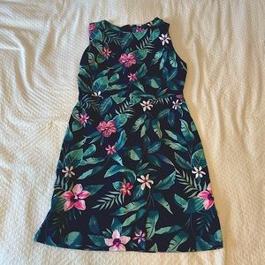Old Navy Tropical Floral Tank Dress in navy | Sz M